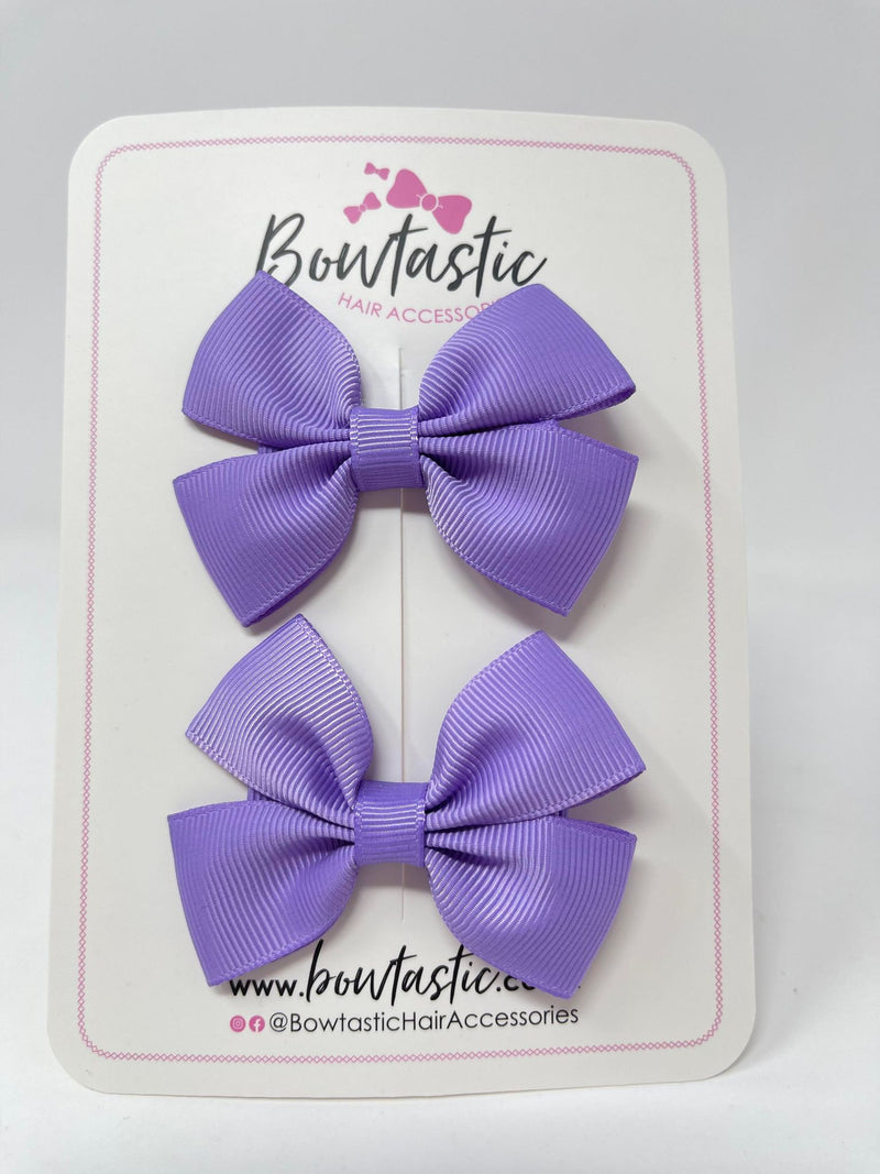 2.5 Inch Butterfly Bows - Hyacinth - 2 Pack