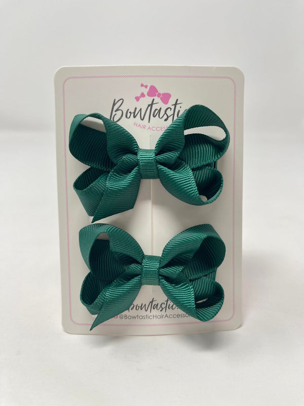 2 Inch Bow - Hunter Green - 2 Pack