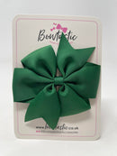 4 Inch Pinwheel Bow - Forest Green