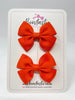 2.5 Inch Butterfly Bows - Autumn Orange - 2 Pack