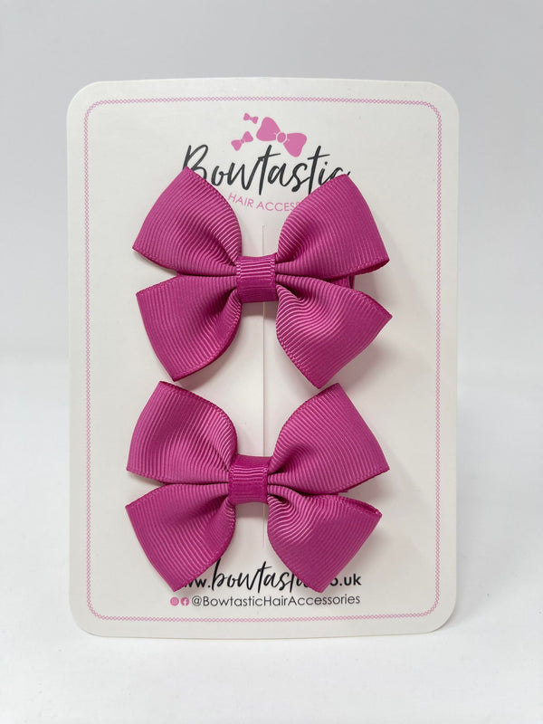 2.5 Inch Butterfly Bows - Raspberry Rose - 2 Pack