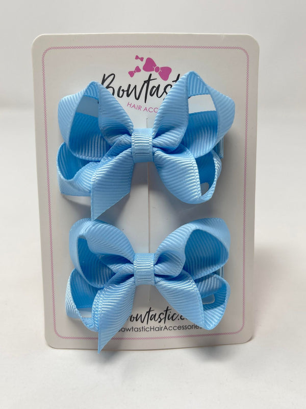 2 Inch Bow - Blue Topaz - 2 Pack