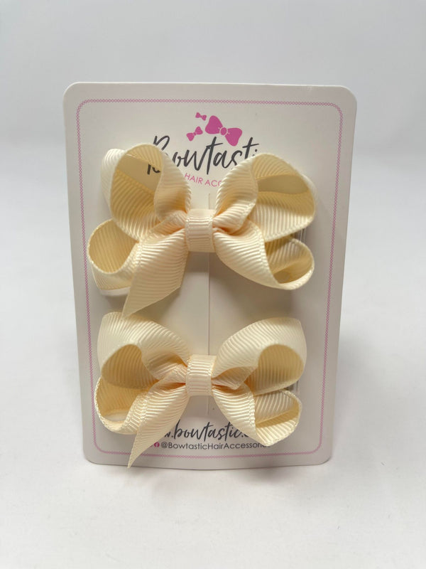 2 Inch Bow - Cream - 2 Pack