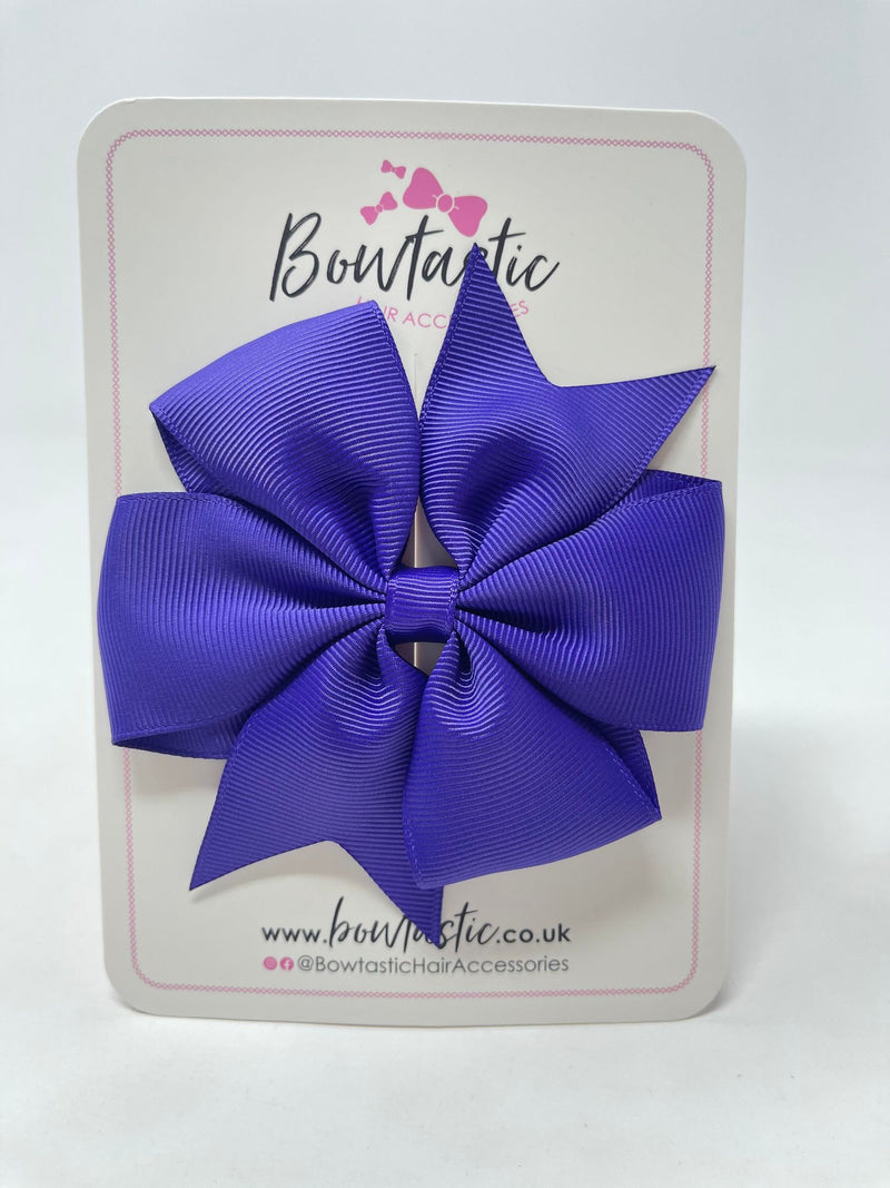 4 Inch Pinwheel Bow - Regal Purple