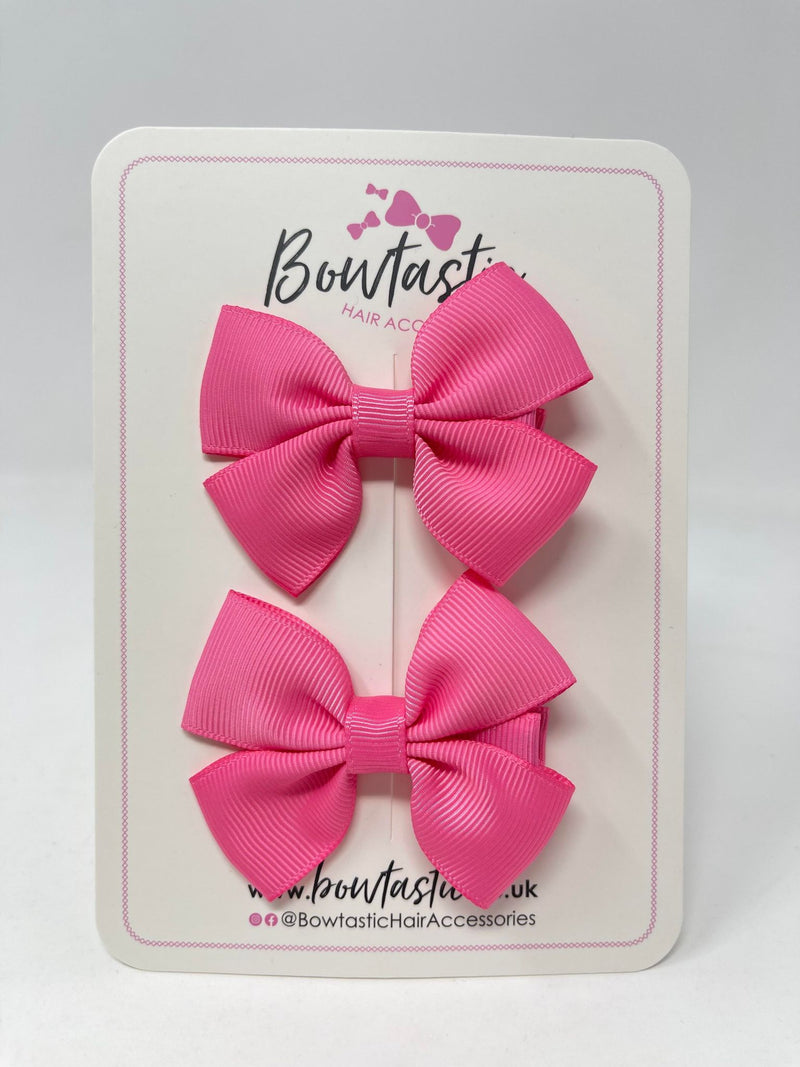 2.5 Inch Butterfly Bows - Hot Pink - 2 Pack