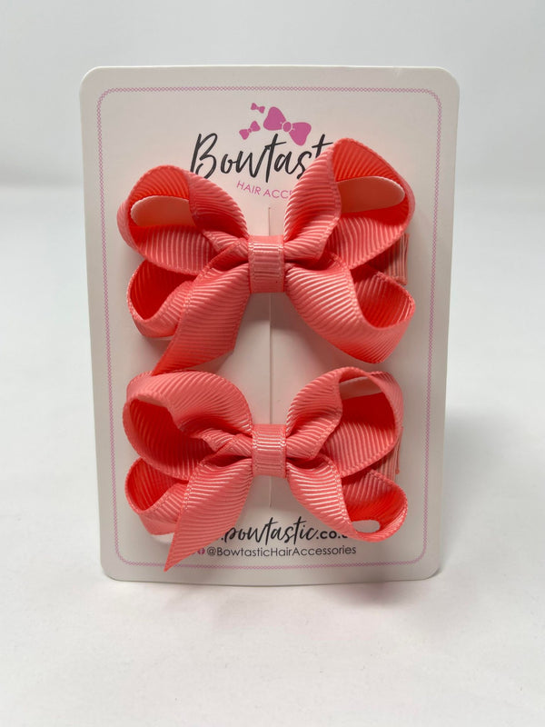 2 Inch Bow - Light Coral - 2 Pack