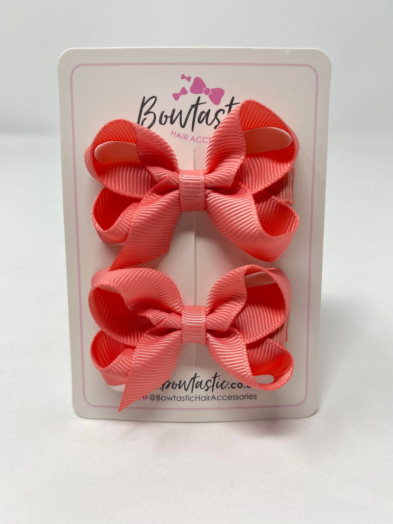 2 Inch Bow - Light Coral - 2 Pack