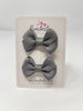 2 Inch Flat Bows Style 2 - Metal Grey - 2 Pack