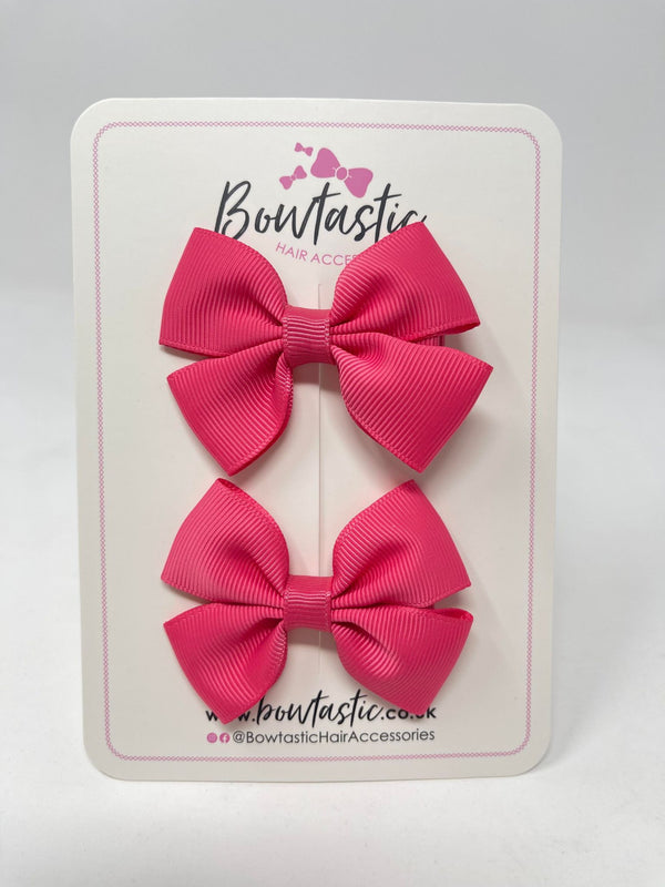 2.5 Inch Butterfly Bows - Camellia Rose - 2 Pack