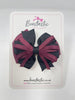 3.5 Inch Loop Bow - Burgundy & Black