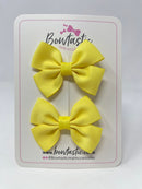 2.5 Inch Butterfly Bows - Lemon - 2 Pack