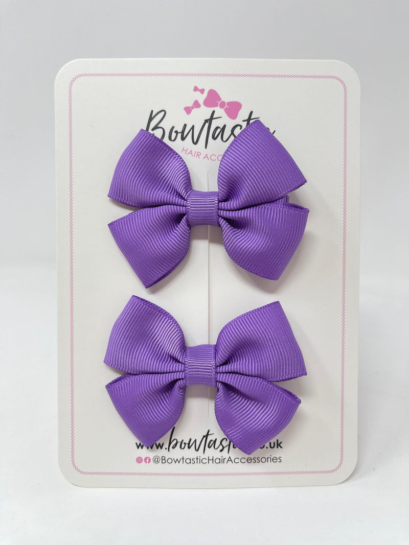 2.5 Inch Butterfly Bows - Grape - 2 Pack