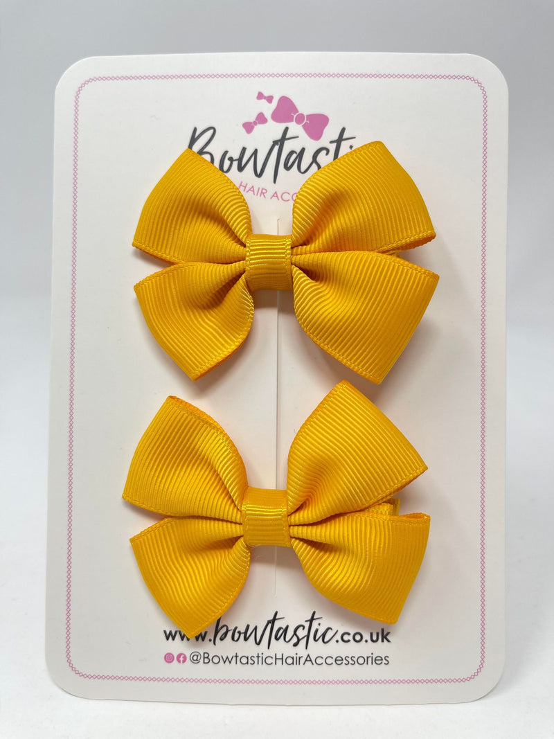 2.5 Inch Butterfly Bows - Dandelion - 2 Pack