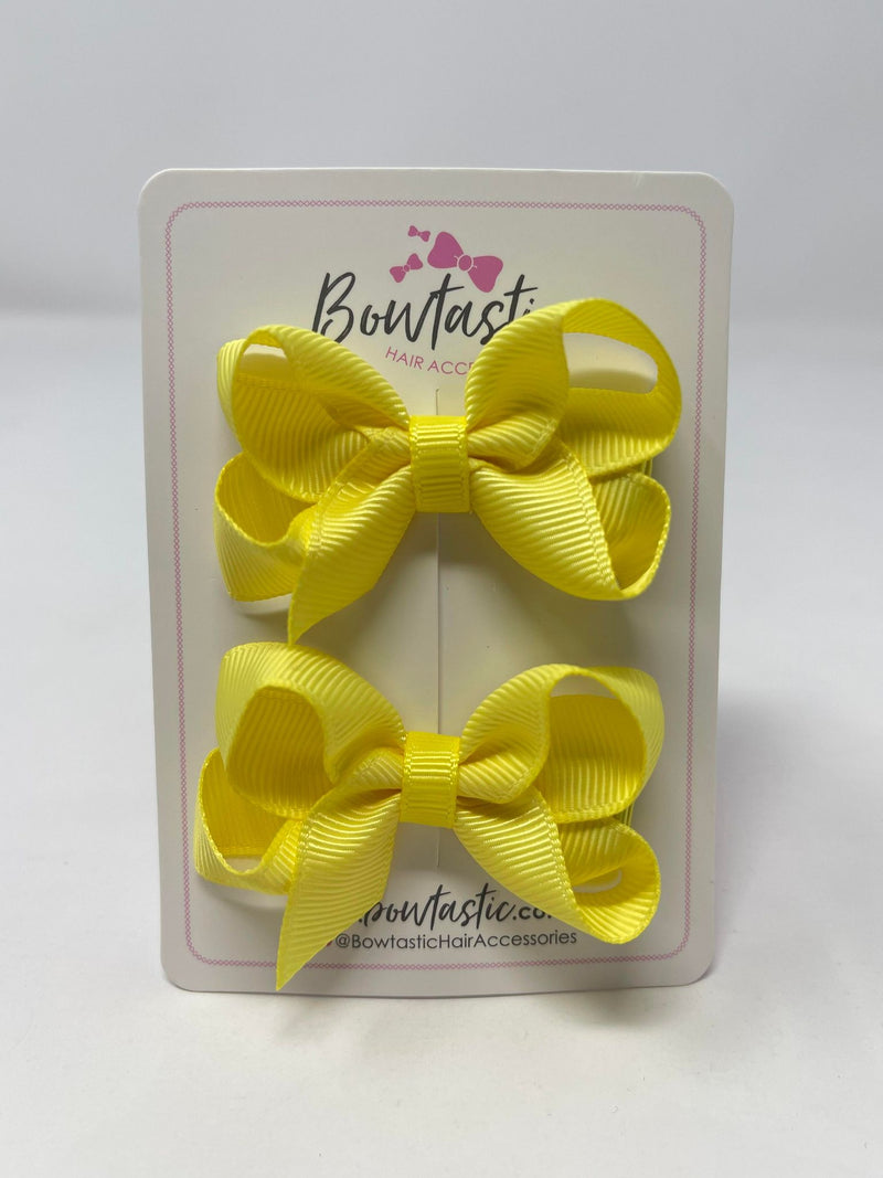 2 Inch Bow - Lemon - 2 Pack