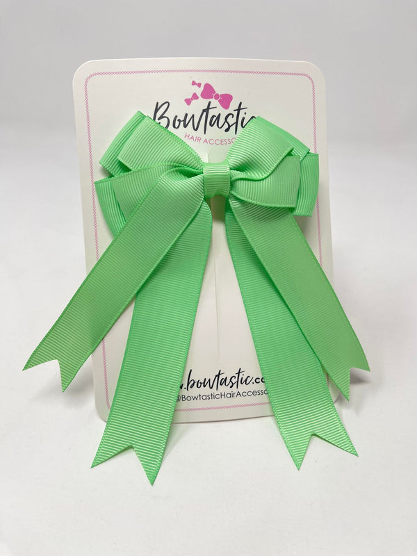 4 Inch Double Tail Bow - Mint Green