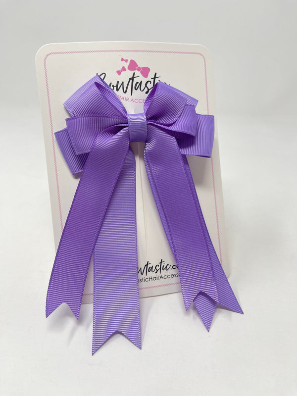 4 Inch Double Tail Bow - Hyacinth
