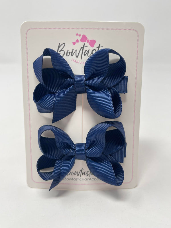 2 Inch Bow - Navy - 2 Pack