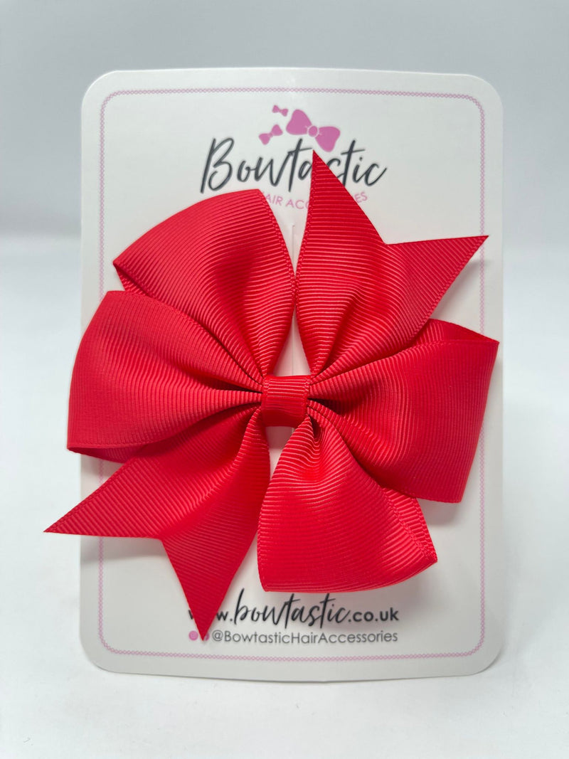 4 Inch Pinwheel Bow - Hot Red