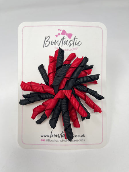 3.5 Inch Corker Bow - Red & Black