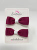 2.75 Inch Flat Bows - Wine & White - 2 Pack
