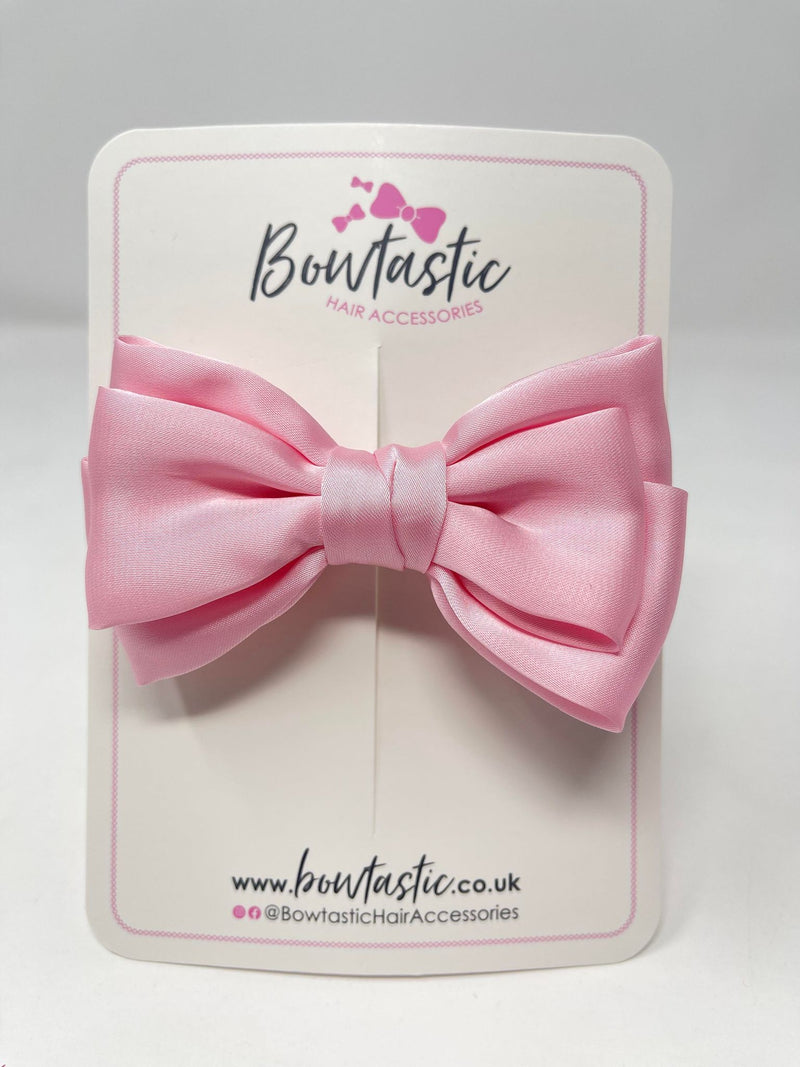 4 Inch Satin Bow - Pearl Pink