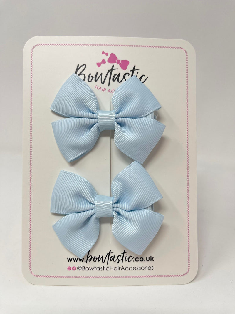 2.5 Inch Butterfly Bows - Blue Vapor - 2 Pack