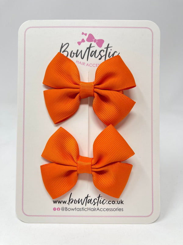2.5 Inch Butterfly Bows - Russet Orange - 2 Pack