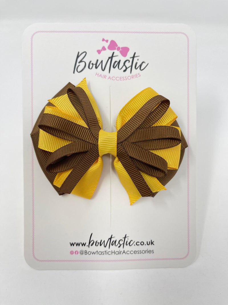 3.5 Inch Loop Bow - Turftan & Yellow Gold