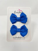 2 Inch Flat Bows Style 2 - Royal Blue - 2 Pack