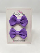2 Inch Flat Bows Style 2 - Grape - 2 Pack