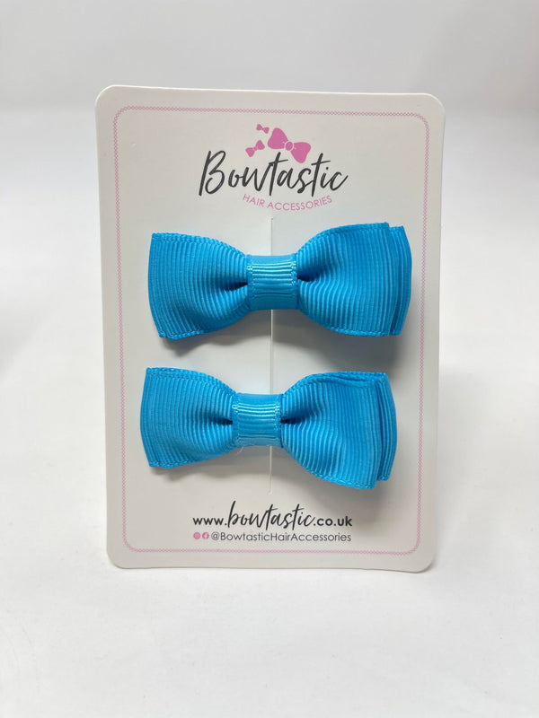 1.75 Inch Bows - Turquoise - 2 Pack