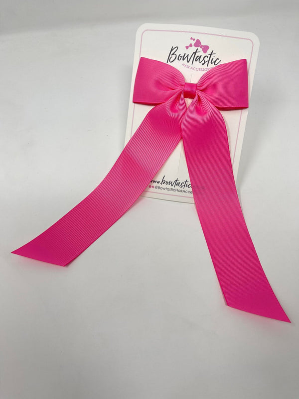 XL 4 Inch Tail Bow - Hot Pink