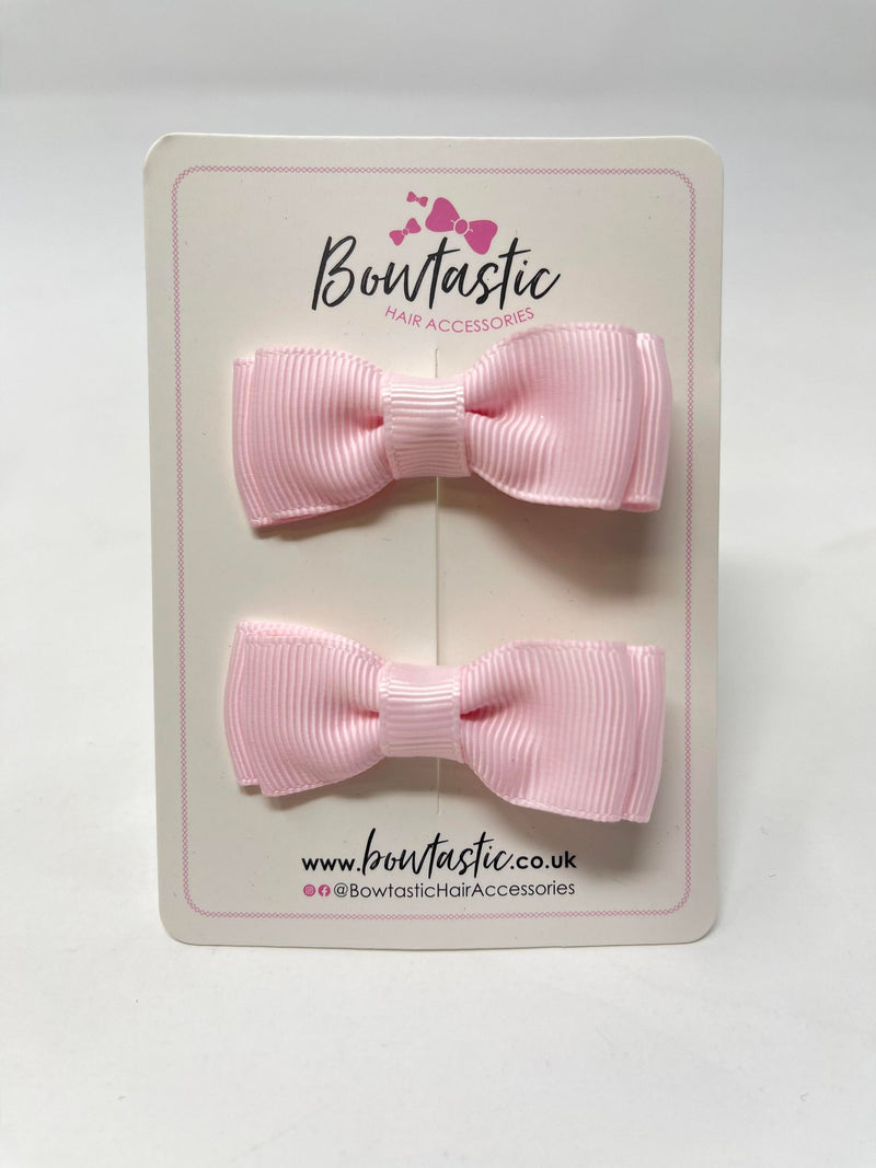 1.75 Inch Bows - Powder Pink - 2 Pack