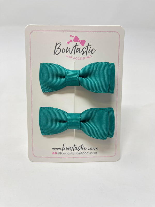 1.75 Inch Bows - Jade Green - 2 Pack
