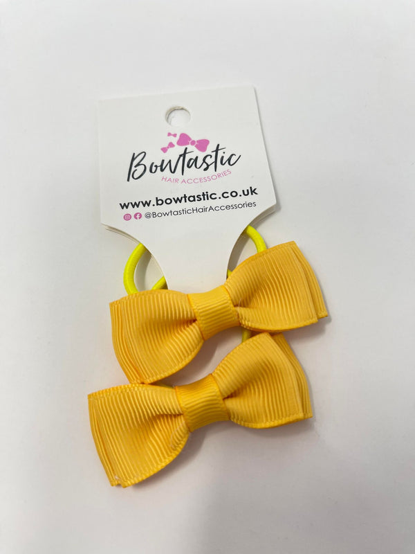 1.75 Inch Bow Thin Elastic - Yellow Gold - 2 Pack