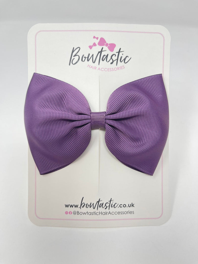 4.5 Inch Tuxedo Bow - Amethyst