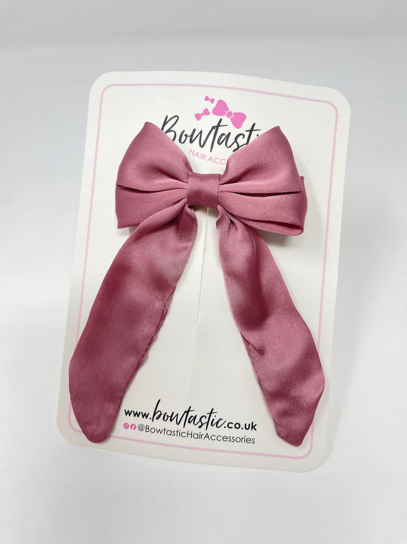 3 Inch Satin Tail Bow - Quartz