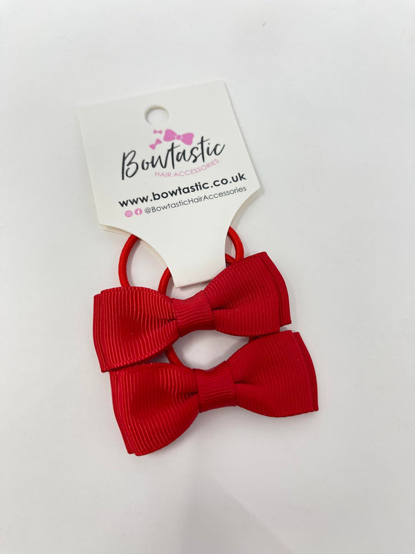 1.75 Inch Bow Thin Elastic - Red - 2 Pack