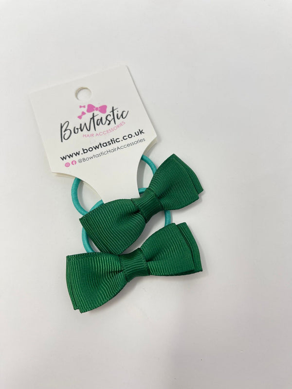 1.75 Inch Bow Thin Elastic - Forest Green - 2 Pack