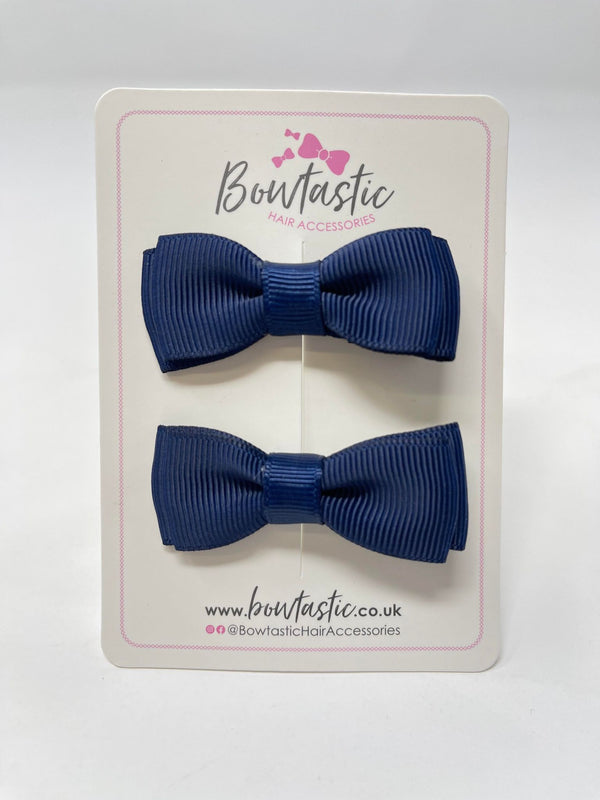 1.75 Inch Bows - Navy - 2 Pack