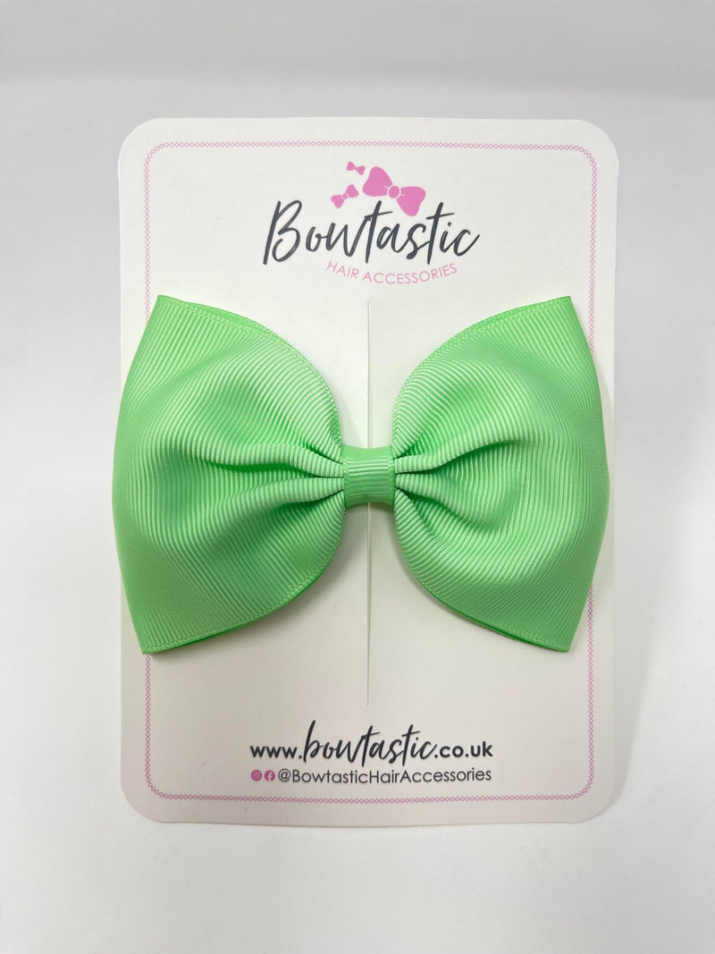 4.5 Inch Tuxedo Bow - Mint Green