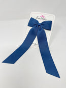 XL 4 Inch Tail Bow - Light Navy