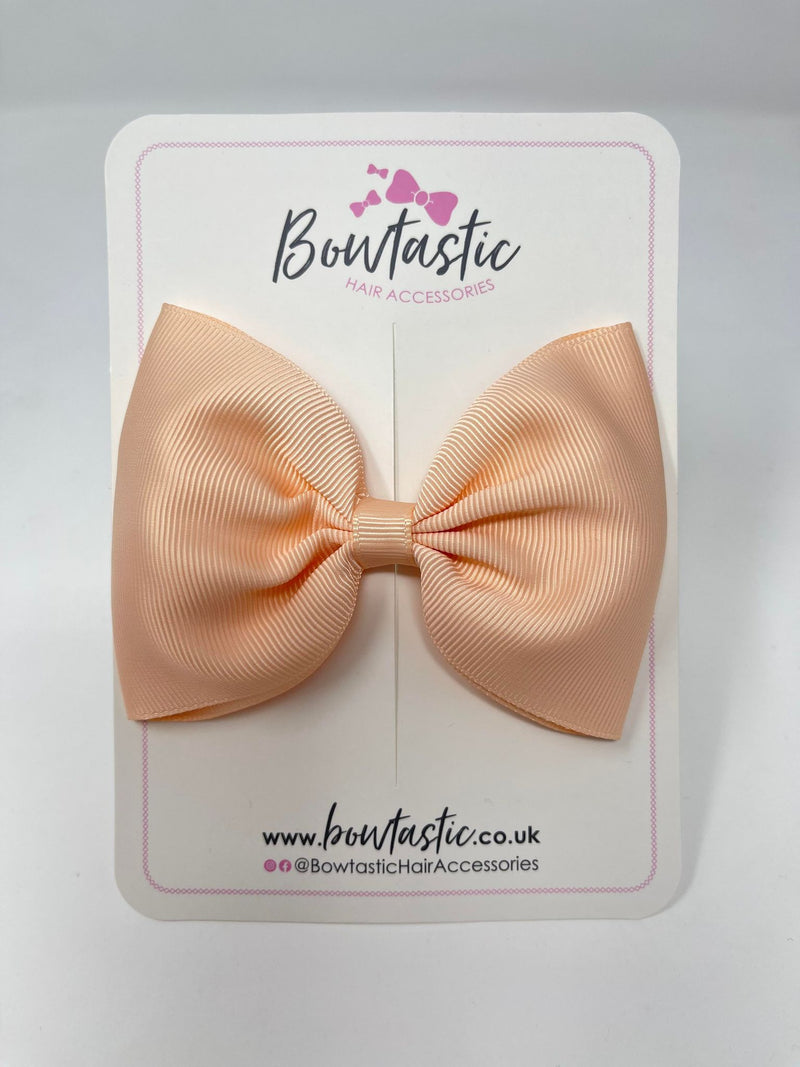 4.5 Inch Tuxedo Bow - Petal Peach