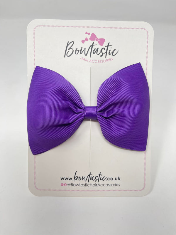 4.5 Inch Tuxedo Bow - Purple