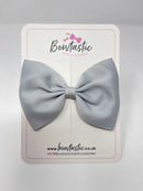 4.5 Inch Tuxedo Bow - Shell Grey