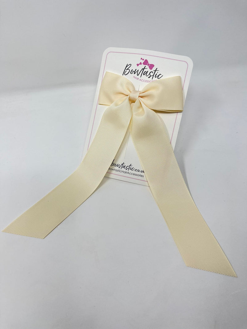 XL 4 Inch Tail Bow - Cream