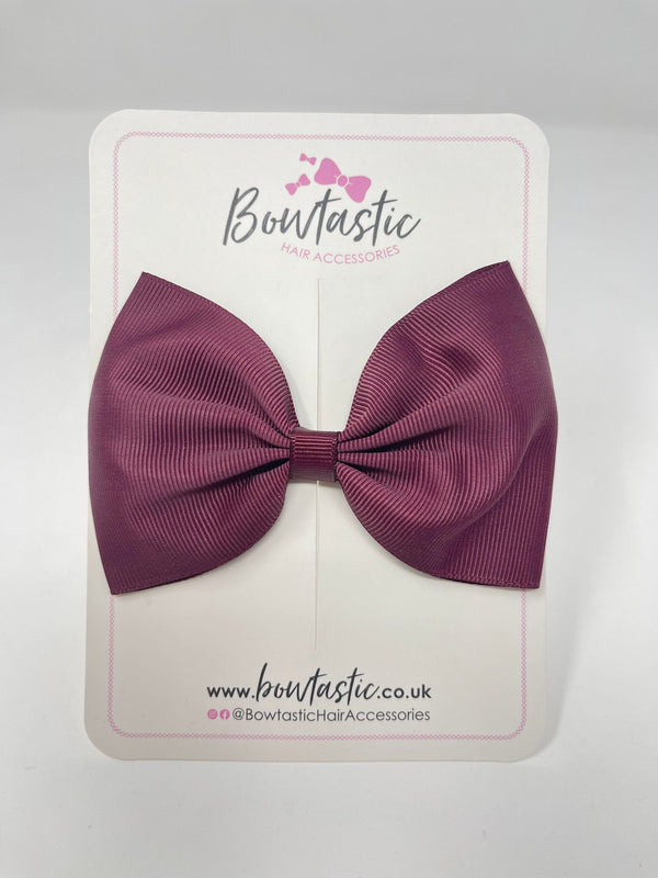 4.5 Inch Tuxedo Bow - Burgundy