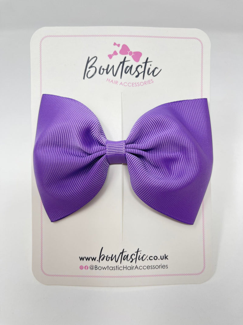 4.5 Inch Tuxedo Bow - Grape