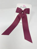 XL 4 Inch Tail Bow - Burgundy