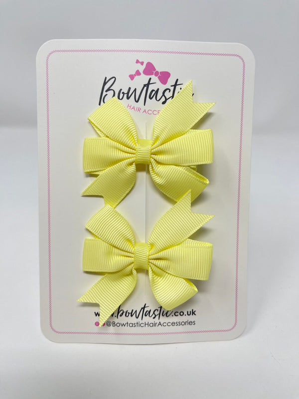 2.75 Inch Pinwheel Bow - Baby Maize - 2 Pack